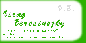 virag bercsinszky business card